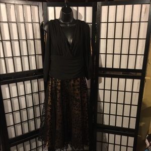 Black and gold dress